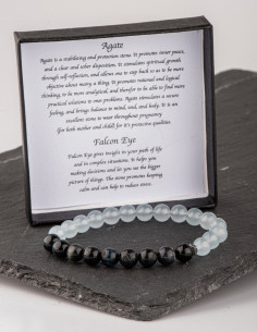 ΒΡΑΧΙΟΛΙ ΜΕ ΗΜΙΠΟΛΥΤΙΜΟΥΣ ΛΙΘΟΥΣ - Agate/Falcon Eye