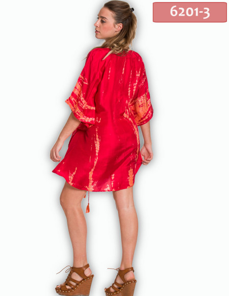 ΚΑΦΤΑΝΙ MIDI ΜΕΤΑΞΩΤΟ TIE DYE ΜΕ ADJUSTER