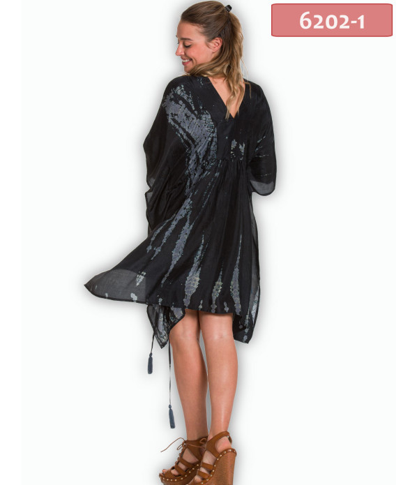 ΚΑΦΤΑΝΙ MIDI ΜΕΤΑΞΩΤΟ TIE DYE ΜΕ ΠΛΑΪΝΟ ADJUSTER