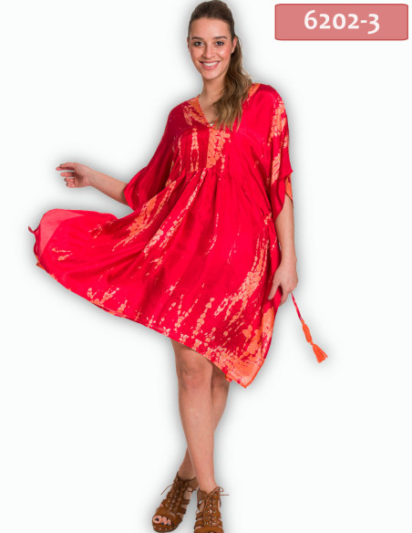 ΚΑΦΤΑΝΙ MIDI ΜΕΤΑΞΩΤΟ TIE DYE ΜΕ ΠΛΑΪΝΟ ADJUSTER