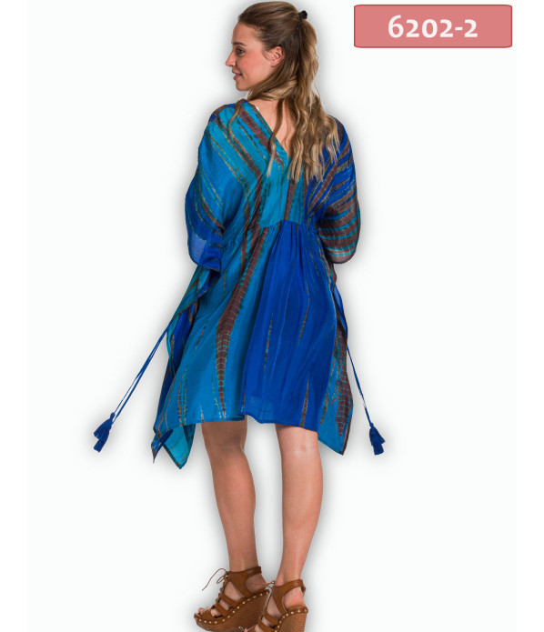 ΚΑΦΤΑΝΙ MIDI ΜΕΤΑΞΩΤΟ TIE DYE ΜΕ ΠΛΑΪΝΟ ADJUSTER