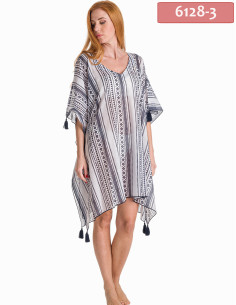 ΚΑΦΤΑΝΙ PONCHO ΜΕ ΦΟΥΝΤΕΣ